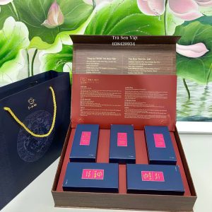 Hộp Quà Tặng - 500gr Trà ướp gạo sen Tây Hồ thượng hạng.